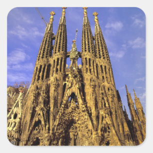 Adesivo Quadrado Europa, Espanha, Barcelona, Sagrada Família