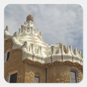 Adesivo Quadrado Europa, Espanha, Catalunha, Barcelona. Parque Guel