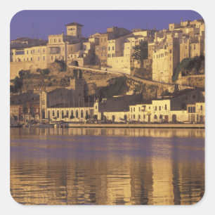 Adesivo Quadrado Europa, Espanha, Ilhas Baleares, Minorca, Mao. Ama