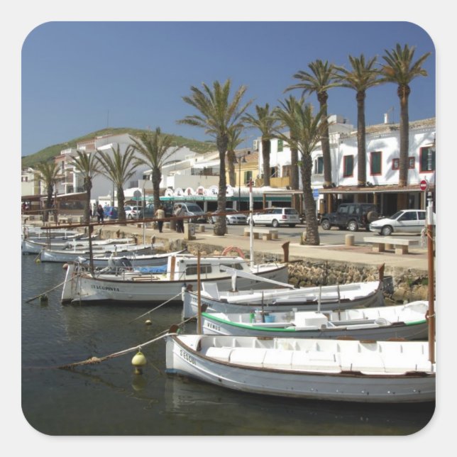 Adesivo Quadrado Europa, Espanha, Minorca (também conhecida por Men (Frente)