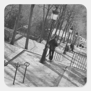 Adesivo Quadrado Europa, França, Paris, Montmartre: Manhã em