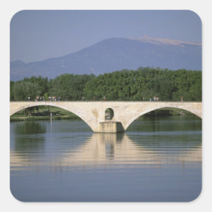 Adesivo Quadrado Europa, França, Provença, Avinhão. Pont St,
