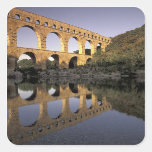 Adesivo Quadrado Europa, França, Provença, Gard; Pont du Gard,