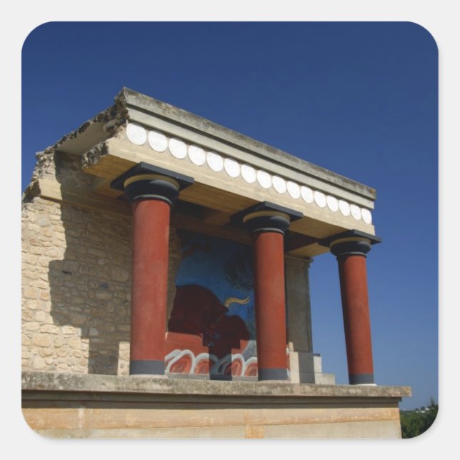 Adesivo Quadrado Europa, Grécia, Creta (também conhecido por Kriti) (Frente)