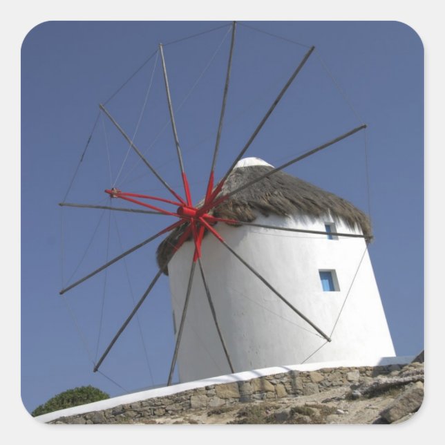 Adesivo Quadrado Europa, Grécia, Mykonos. 3 (Frente)