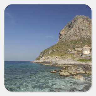 Adesivo Quadrado Europa, Grécia, Peloponnese, Monemvasia. O
