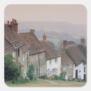 Adesivo Quadrado Europa, Inglaterra, Dorset, Gold Hill, Shaftesbury