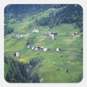 Adesivo Quadrado Europa, Itália, Alpes Dolomitas. Esta pequena ald