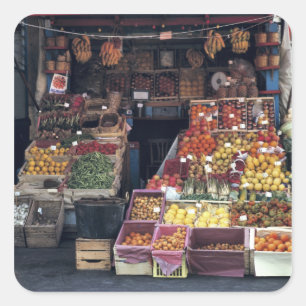 Adesivo Quadrado Europa, Itália, área de Veneza. Frutas coloridas e