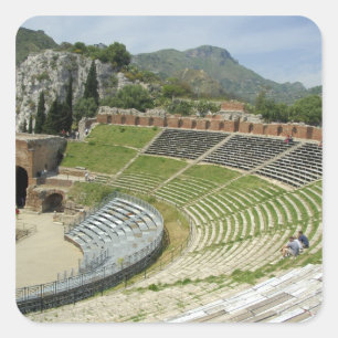 Adesivo Quadrado Europa, Itália, Sicília, Taormina. século III