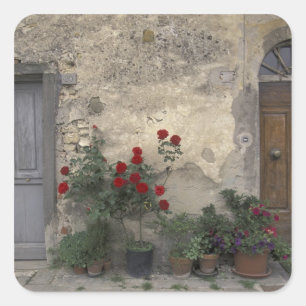 Adesivo Quadrado Europa, Itália, Toscana, Chianti, porta da Toscana