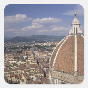 Adesivo Quadrado Europa, Itália, Toscana, Florença. Piazza del