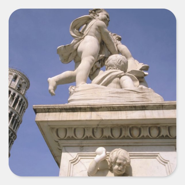 Adesivo Quadrado Europa, Itália, Toscana, Pisa. Piazza dei (Frente)