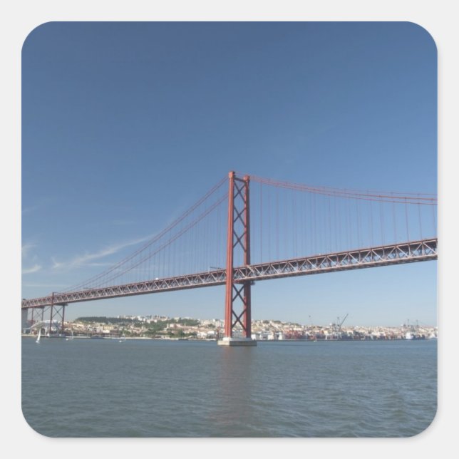 Adesivo Quadrado Europa, Portugal, Lisboa (Lisboa). Ponte (Frente)