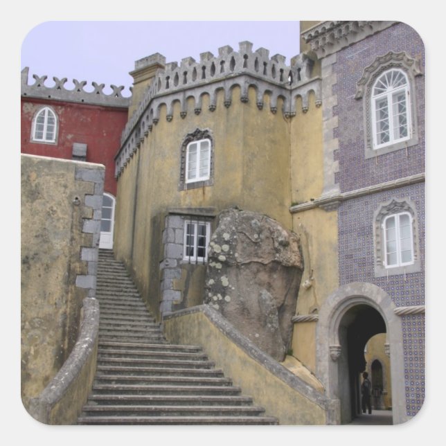 Adesivo Quadrado Europa, Portugal, Sintra. Pena Nacional 2 (Frente)