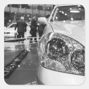 Adesivo Quadrado Europa, Suiça, Genebra. Show Automóvel de Genebr