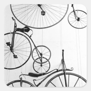 Adesivo Quadrado Europa, Suíça, Lucerna. Exposição de bicicletas,