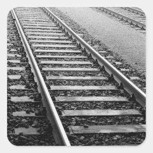 Adesivo Quadrado Europa, Suíça, Zurique. Trilhos de trem