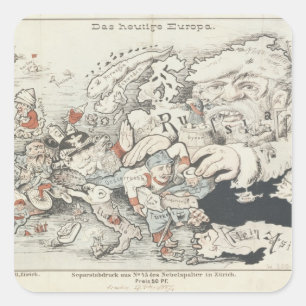 Adesivo Quadrado Europe', de hoje 1887