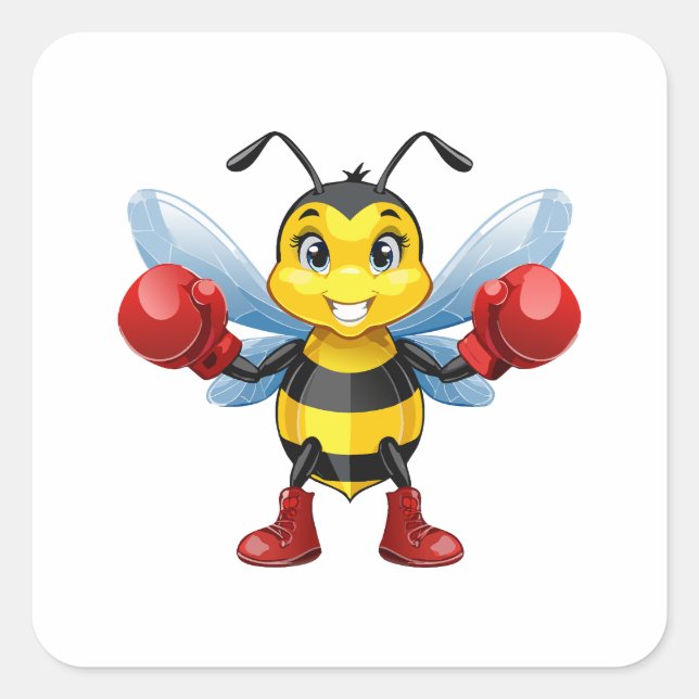 Adesivo Quadrado European honey bee (Frente)