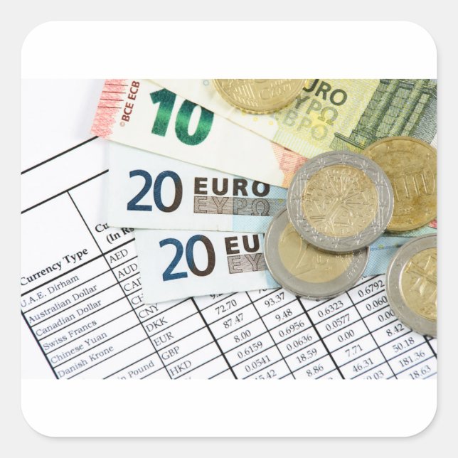 Adesivo Quadrado Euros (Frente)