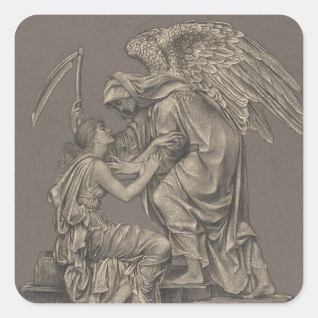 Adesivo Quadrado Evelyn de Morgan Angel (Frente)