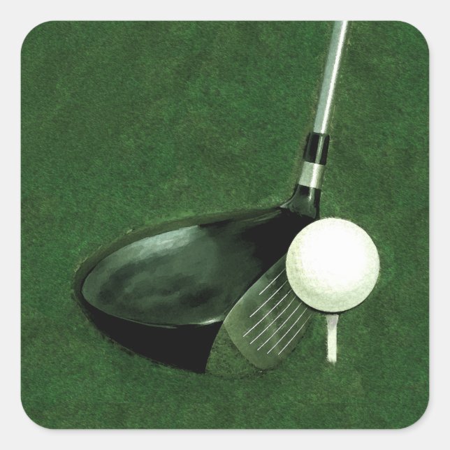 Adesivo Quadrado Evento de Golfe (Frente)