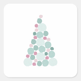 Adesivo Quadrado Evergreen Swirl