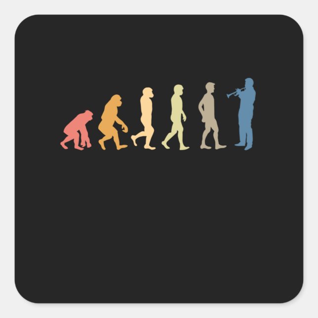 Adesivo Quadrado Evolução de Trompete (Frente)