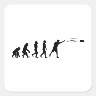 Adesivo Quadrado Evolução do Jogo da Lei de Tosse de Banho Cornhole