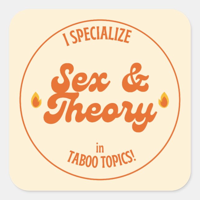 Adesivo Quadrado $ex e Teoria (Frente)