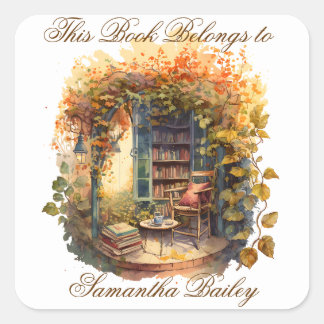 Adesivo Quadrado Ex Libris Personalizado Bookplate