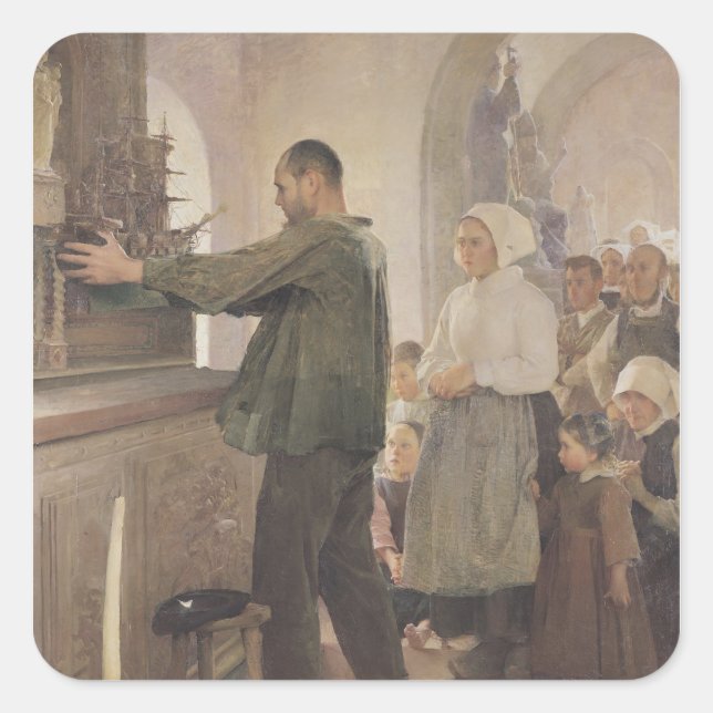 Adesivo Quadrado Ex Voto, 1898 (Frente)