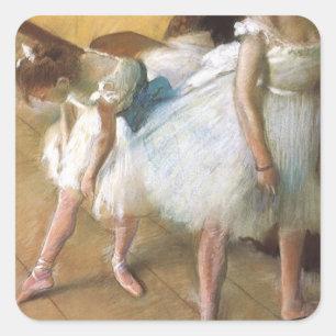 Adesivo Quadrado Exame de dança por Edgar Degas, Balé de Vintage