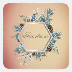 Adesivo Quadrado Excelente Incrível Belo Legal Com Seu Nome  