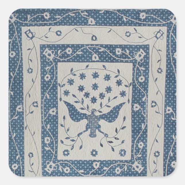 Adesivo Quadrado Excelente Seletor dos Estados Unidos (Frente)