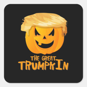 Adesivo Quadrado Excelente Trumpkin Dia de as Bruxas engraçado