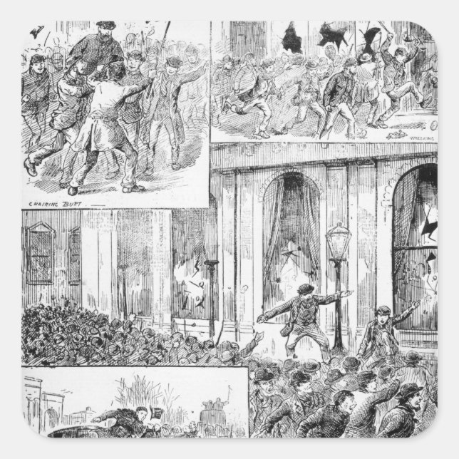 Adesivo Quadrado Excelentes em Londres (Frente)