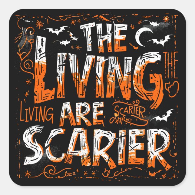 Adesivo Quadrado ExDesigner | Personalização | Dia das Bruxas (Frente)