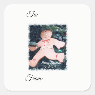 Adesivo Quadrado Executar Gingerbread