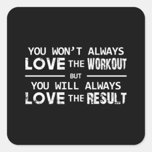 Adesivo Quadrado Exercício de ginástica do esporte na malhação Work