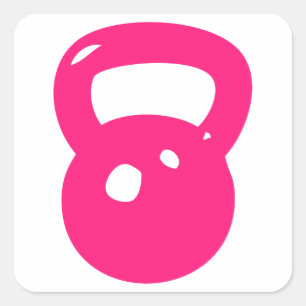 Adesivo Quadrado Exercício de Kettlebell