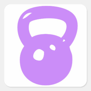 Adesivo Quadrado Exercício de Kettlebell