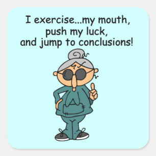 Adesivo Quadrado Exercício, Pressão, Humor Salto