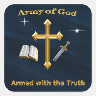 Adesivo Quadrado Exército de Deus