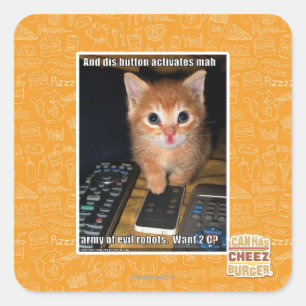 Adesivo Quadrado Exército de Robôs Mau