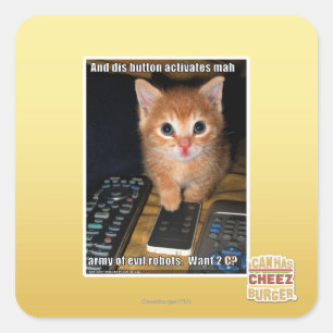 Adesivo Quadrado Exército de Robôs Mau