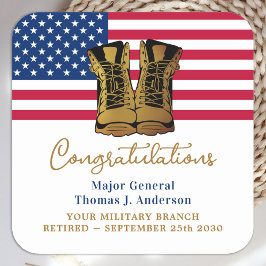 Adesivo Quadrado Exército Militar retira partido americano