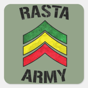 Adesivo Quadrado Exército rasta