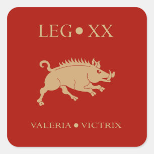Adesivo Quadrado Exército Romano Imperial - Legio XX Valeria Victri